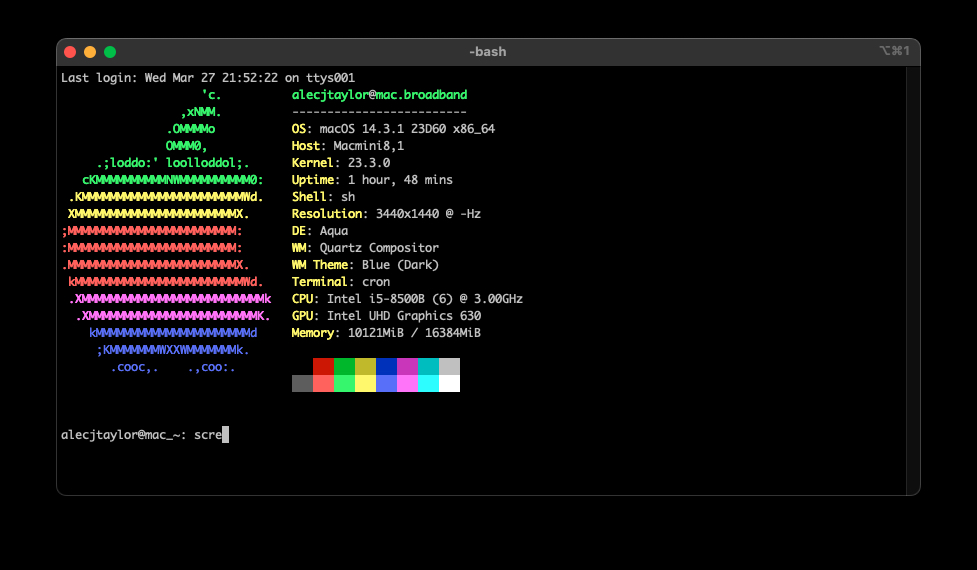 Neofetch set up